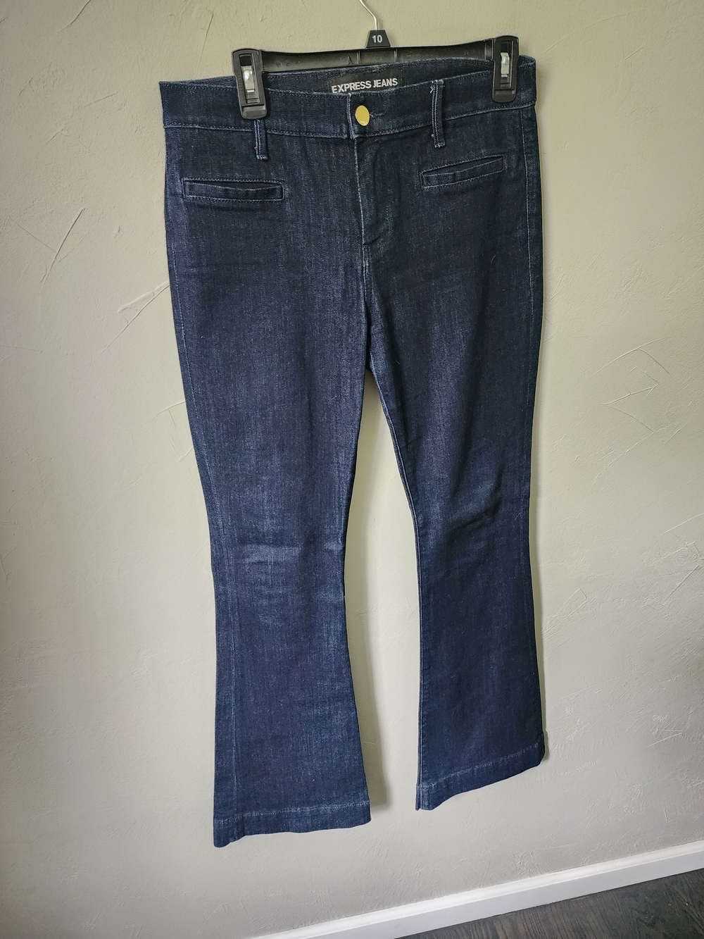 Express Wide Leg Jeans in Dark Blue Size 8R